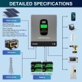 Гибридный инвертор DATOUBOSS 1800 Вт 12 В, с чистой синусоидой, система защиты BMS, с MPPT 150 А для 12 В батарей