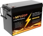 Аккумулятор MFUZOP 24V 100Ah LiFePO4 2560Wh с глубоким циклом зарядки/разрядки BMS 100A