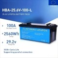 Аккумулятор DAXTROMN 25.6V(24V) 100AH ​​2560Wh Lifepo4 с BMS 100A с глубоким циклом зарядки/разрядки BMS 100A