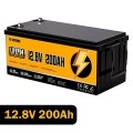 Акумулятор AVPOZWER 12V 200Ah LiFePO4 с BMS 200A с глубоким циклом зарядки/разрядки BMS 200A