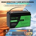 Акумулятор DATOUBOSS 12V 100Ah LiFePO4 с BMS 100A с глубоким циклом зарядки/разрядки