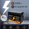 Аккумулятор MFUZOP 24V 100Ah LiFePO4 2560Wh с глубоким циклом зарядки/разрядки BMS 100A