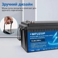 Акумулятор Mfuzop 12V 200Ah LiFePO4 с BMS 200A с глубоким циклом зарядки/разрядки BMS 200A