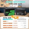 Акумулятор DATOUBOSS 12V 100Ah LiFePO4 с BMS 100A с глубоким циклом зарядки/разрядки
