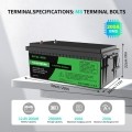 Акумулятор DATOUBOSS 12V 200Ah LiFePO4 с BMS 200A с глубоким циклом зарядки/разрядки
