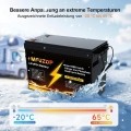 Аккумулятор MFUZOP 24V 100Ah LiFePO4 2560Wh с глубоким циклом зарядки/разрядки BMS 100A