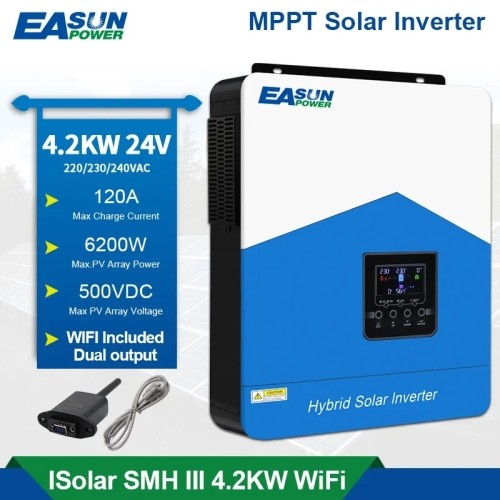 Гибридный инвертор EASUN 4.2kW 24V ISolar SMH-III-4.2KW-24V (4200VA/3800W, Max CH 110A, AC 80) Wi-Fi