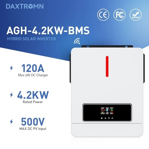 Гибридный инвертор Daxtromn AGH-4.2KW, 24 В, 120 А, 4200 Вт (бесперебойник, UPS, ДБЖ)