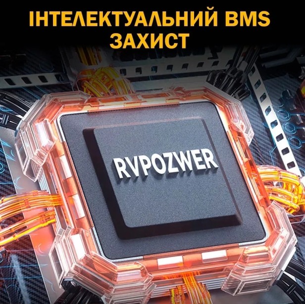 Акумулятор AVPOZWER 12V 200Ah LiFePO4 с BMS 200A с глубоким циклом зарядки/разрядки BMS 200A