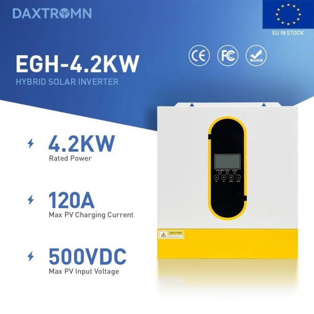 Гибридный инвертор Daxtromn EGH-4.2KW, 24 В, 120 А, 4200 Вт (бесперебойник, UPS, ДБЖ)