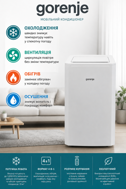 Мобильный кондиционер Gorenje KAM35 BHP